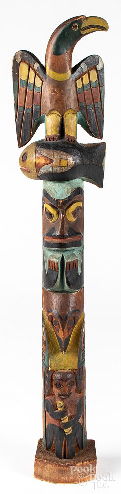 Appraisal: Northwest Coast Native American Indian totem pole Northwest Coast Native