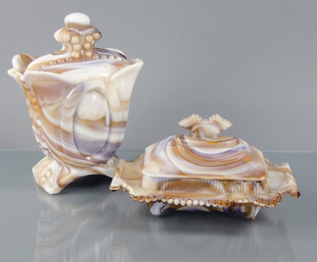 Appraisal: Akro Agate Dresser Jar Candy JarProduced - by the Imperial