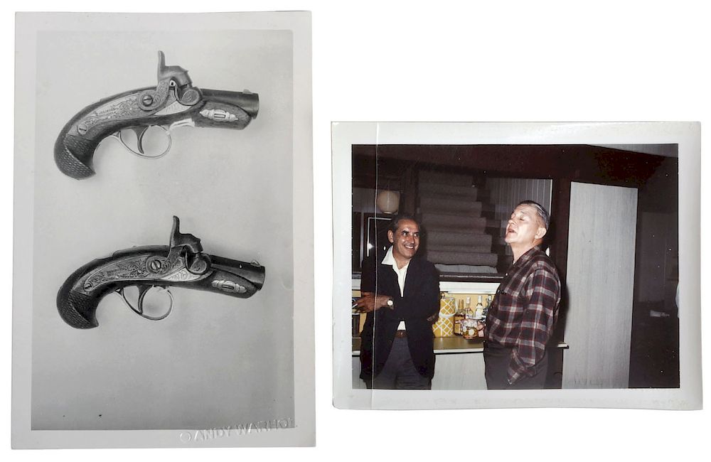 Appraisal: Warhol Polaroids Embossed on Back Andy Warhol was known for