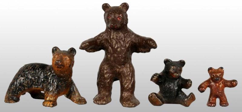 Appraisal: Lot of Cast Iron Wilton Bear Family Figures Description Full-figure