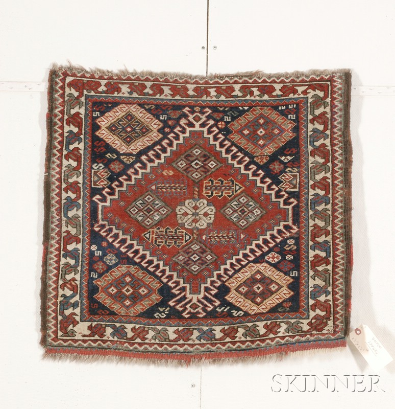 Appraisal: Qashqai Bagface Southwest Persia late th century even wear rewoven