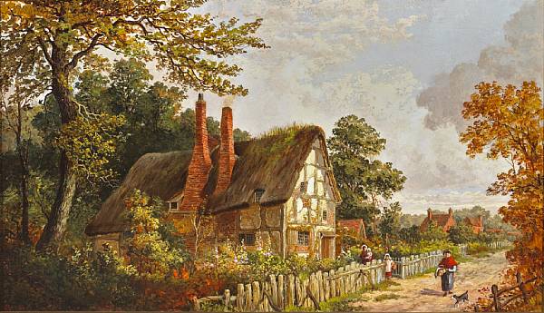 Appraisal: Walter Reeves British d A cottage at Shottery Stratford-upon-Avon signed