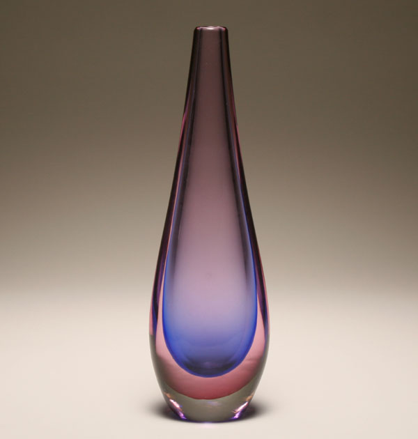 Appraisal: Seguso Vetri d'Arte Sommerso Murano purple art glass vase designed