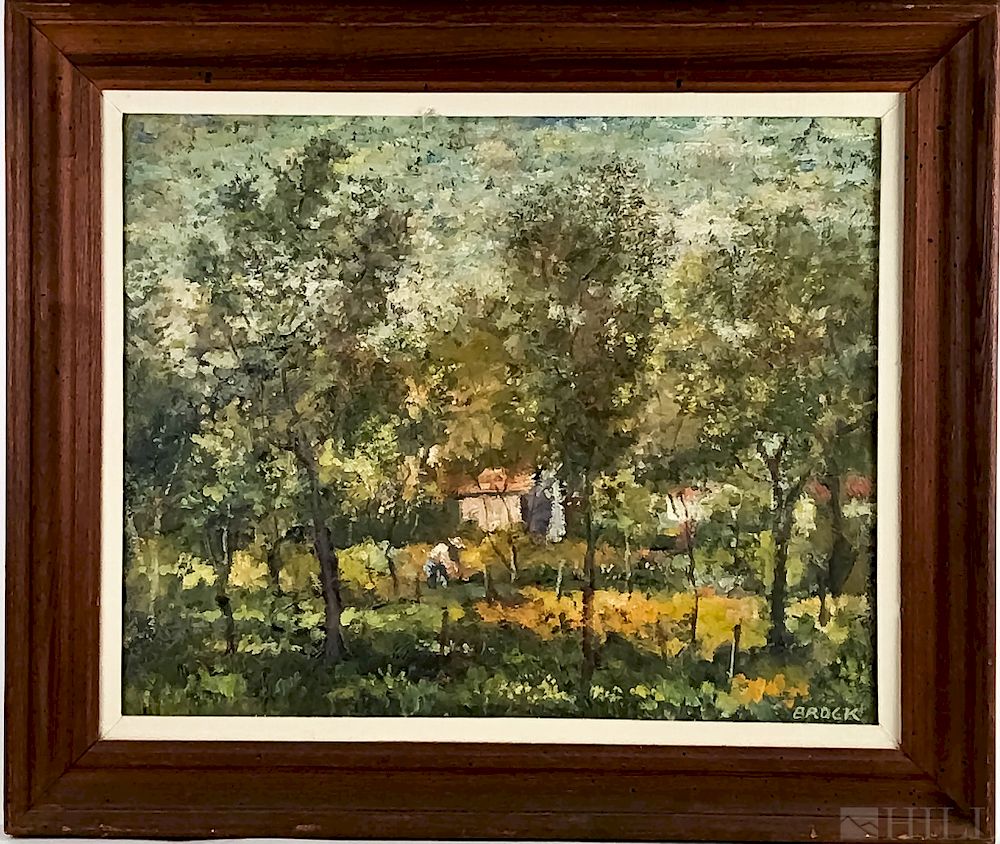 Appraisal: Guy Brock - French Landscape Oil Painting Guy Brock French