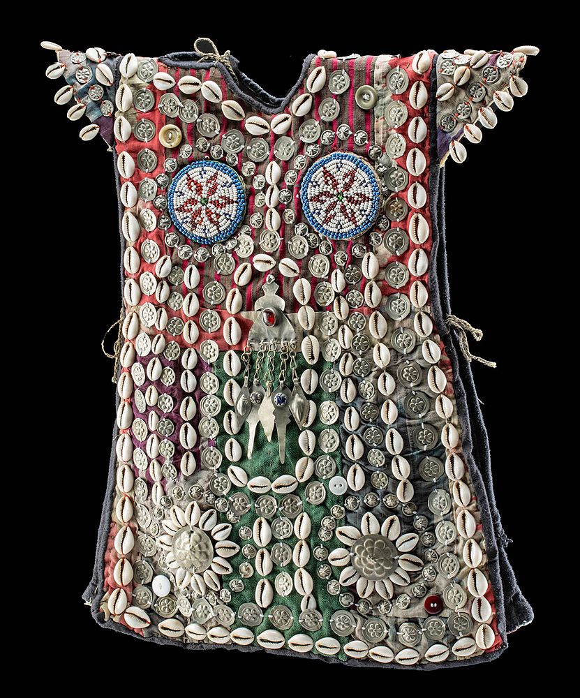 Appraisal: th C Afghani Kuchi Child's Beaded Textile Tunic Central Asia