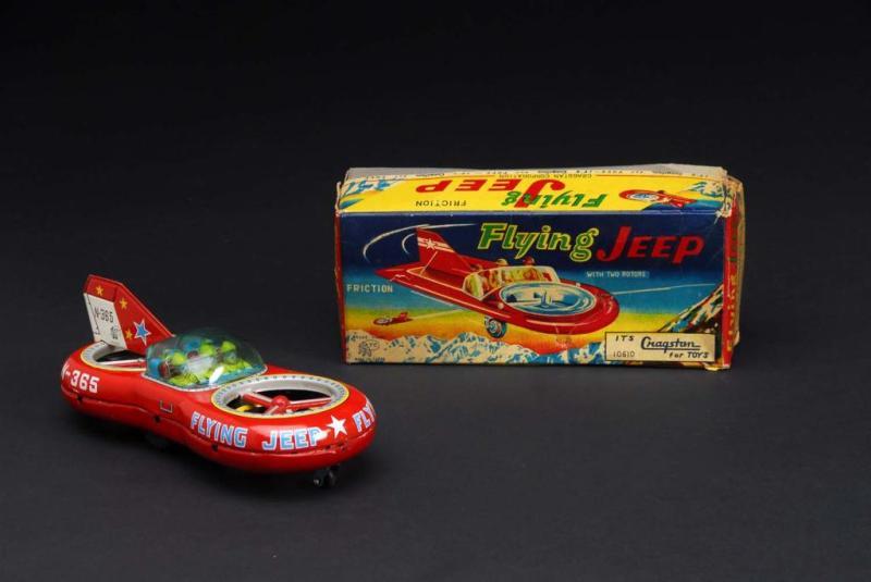 Appraisal: Flying Jeep Toy Description Japanese Made by ATC Working When