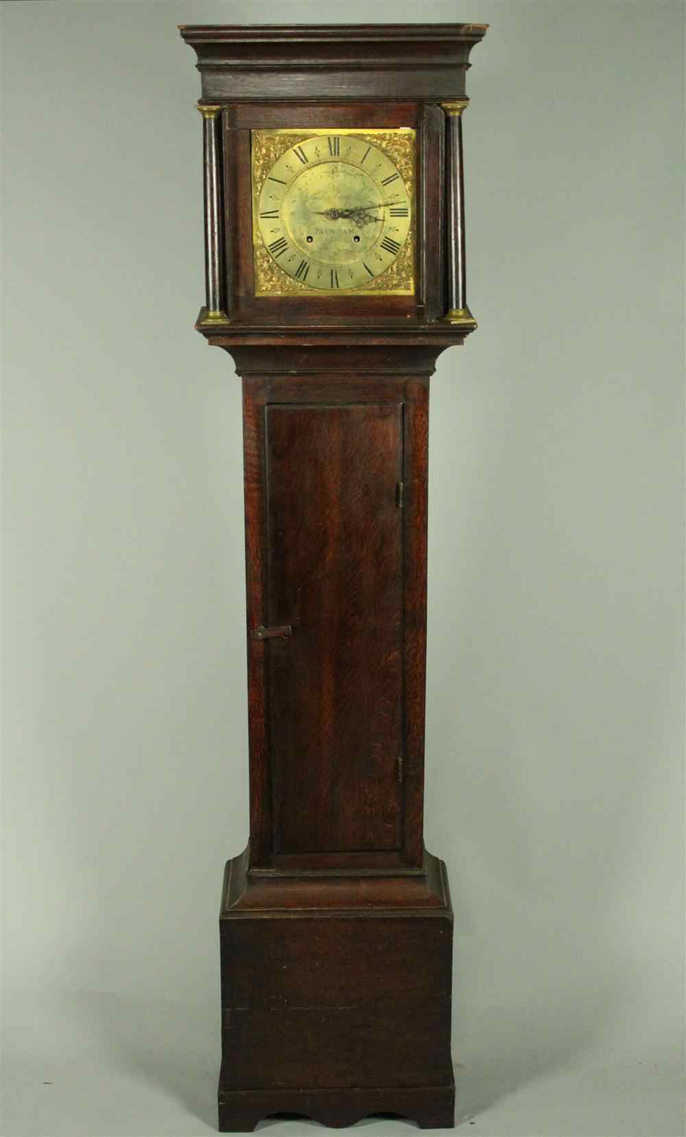 Appraisal: EARLY GEORGIAN OAK TALL CASE CLOCK BY PHILLIP AVENELL D