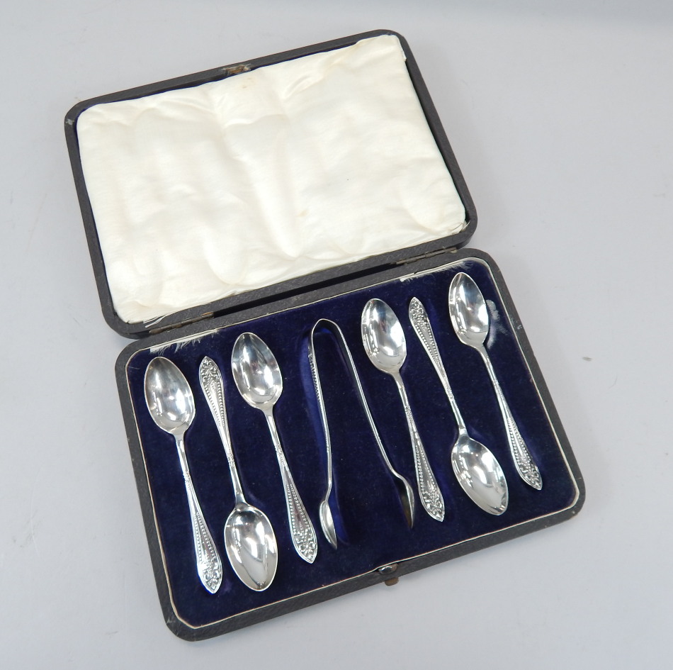 Appraisal: A set of six George VI silver teaspoons and matching