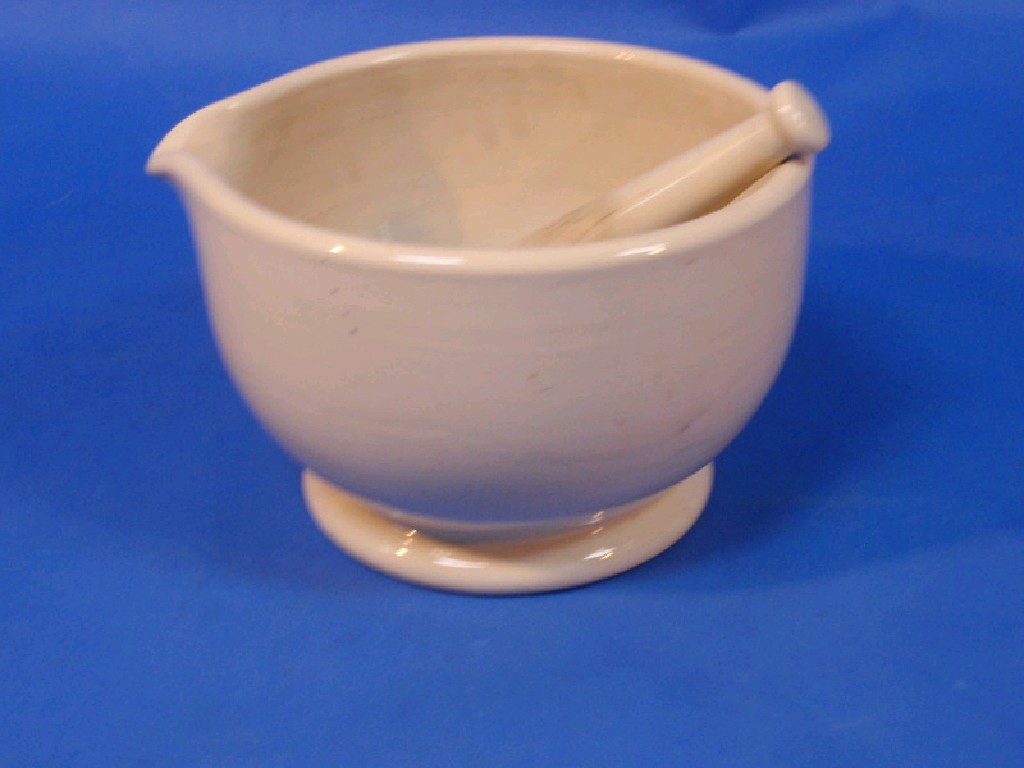 Appraisal: A large stoneware pestle and mortar cm diameter