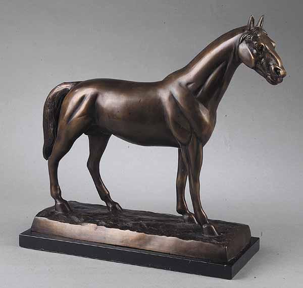 Appraisal: A Bronze Figure of a Quarter Horse th c set