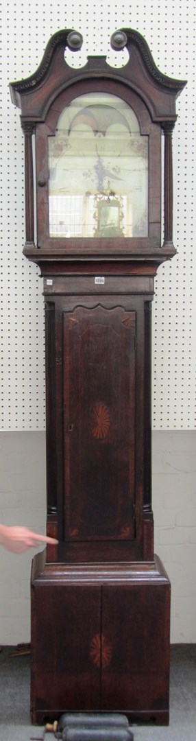 Appraisal: An th century oak mahogany and inlaid eight day long