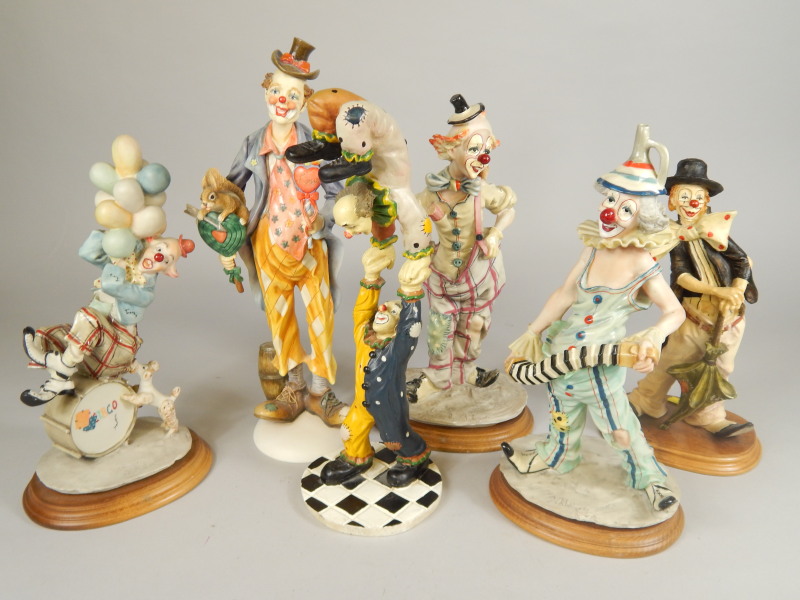 Appraisal: Various clown models to include Leonardo collection and Italian examples