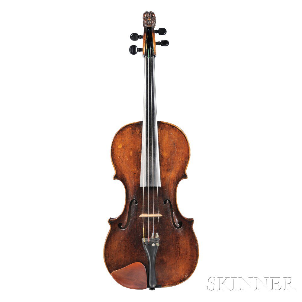 Appraisal: German Viola with Lion's Head Scroll labeled AEGIDIUS KLOS IN