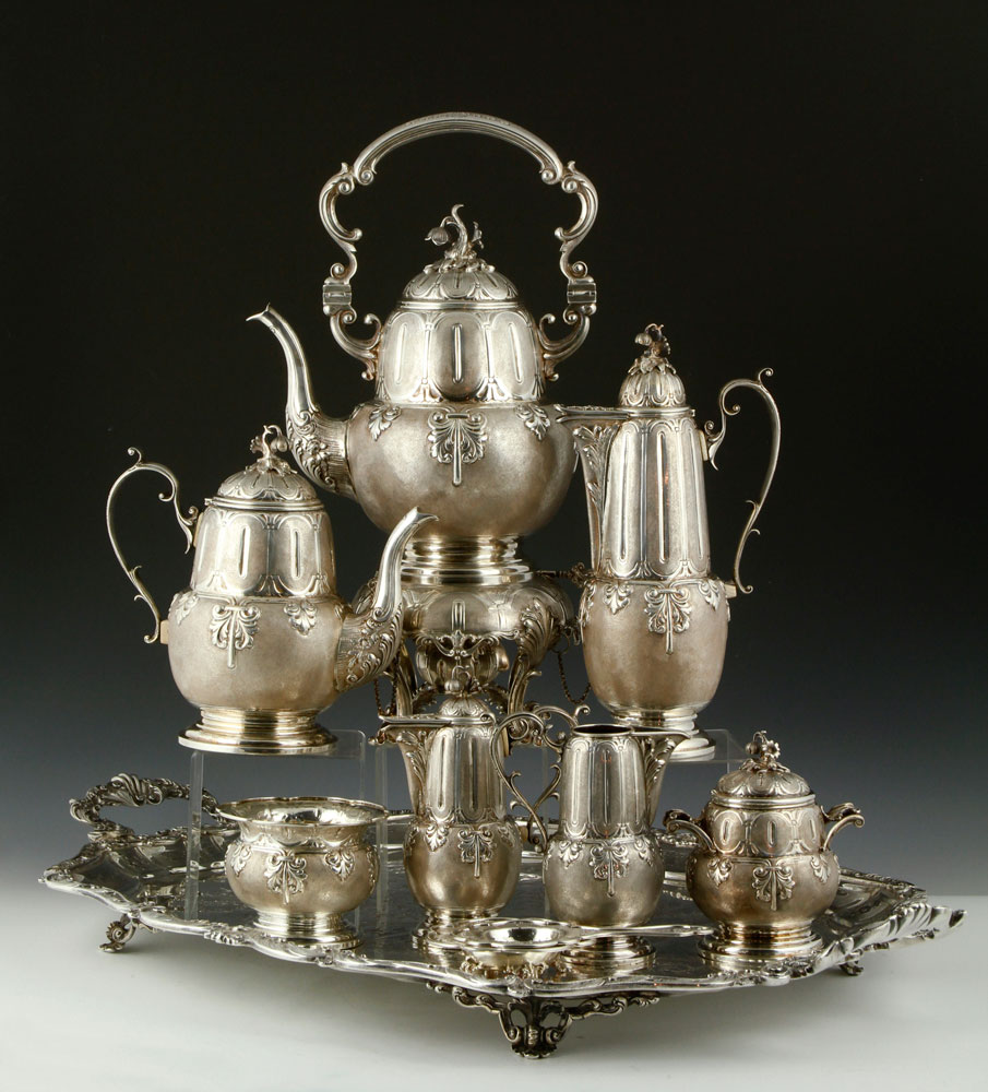 Appraisal: - Fornari Roma Sterling Tea Set Fornari Roma tea set