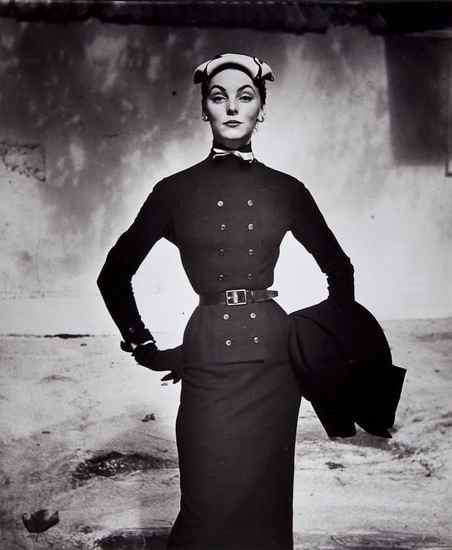 Appraisal: Frances McLaughlin Gill b Black Dior Ensemble Paris Gelatin silver