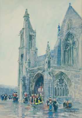 Appraisal: Jean Jacques Haffner French - Porche St Magloire Dol Cathedral