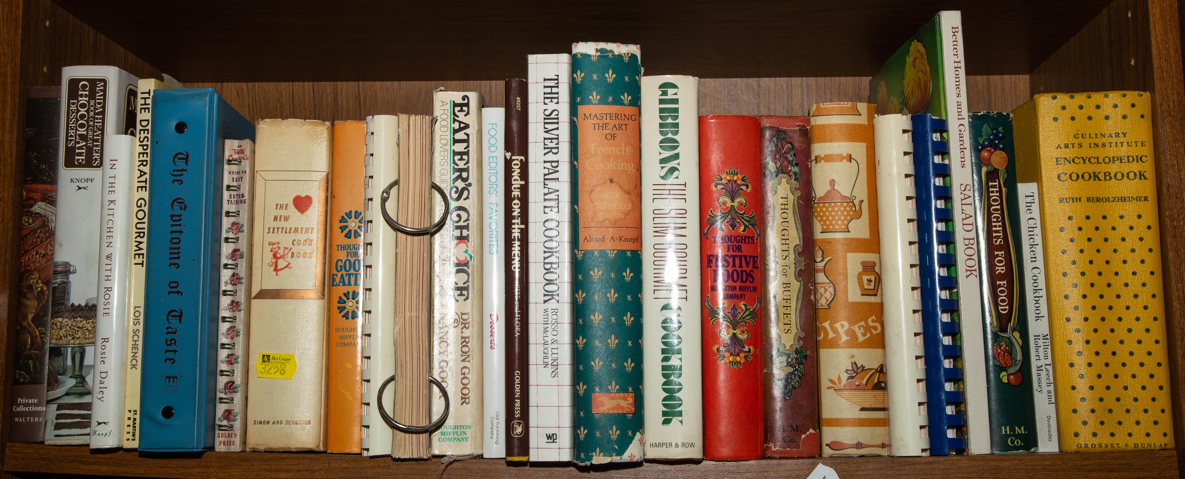 Appraisal: SELECTION OF BOOKS ON COOKING Comprising about volumes including some