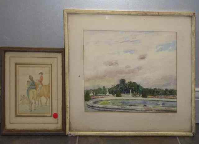 Appraisal: Watercolors Wm H HYDE Landscape Unknown Hyde watercolor landscape with