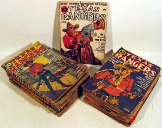 Appraisal: Pcs Pulp Western VINTAGE ANTIQUE TEXAS RANGER MAGAZINE c Details