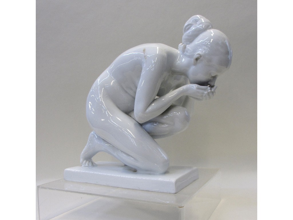 Appraisal: Rosenthal figure of a woman glazed in white and impressed