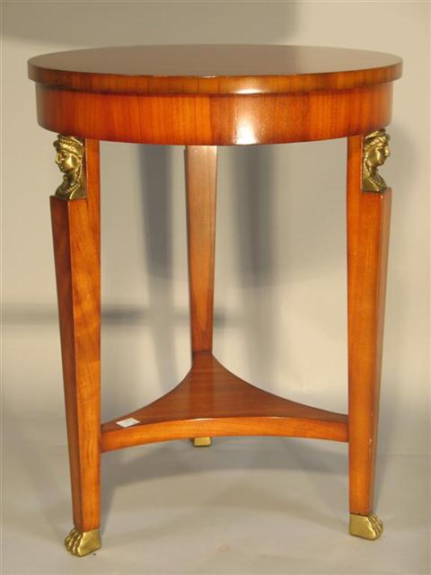 Appraisal: BAKER FURNITURE SMALL EMPIRE STYLE OCCASSIONAL TABLE th century the