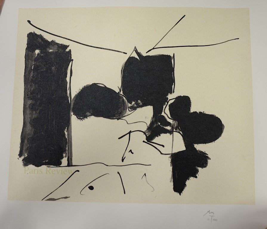 Appraisal: Robert Motherwell lithograph Paris Review pencil initialed and numbered lower