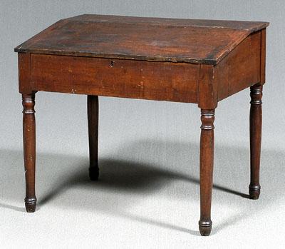 Appraisal: Signed Southern standing desk walnut with pine secondary lifting slant