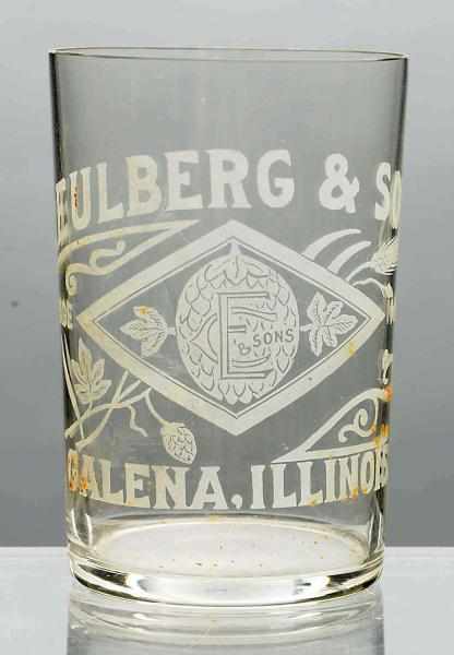 Appraisal: C Eulberg Sons Acid-Etched Beer Glass Clean bright glass Lettering