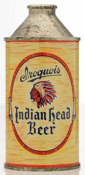 Appraisal: Iroquois Indian Head Beer HP Cone Top Beer Can -