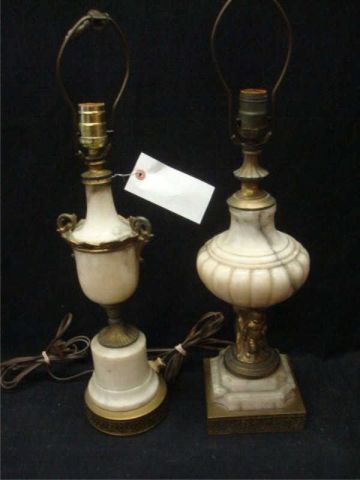 Appraisal: Two Marble Gilt Metal Lamps Estimate -