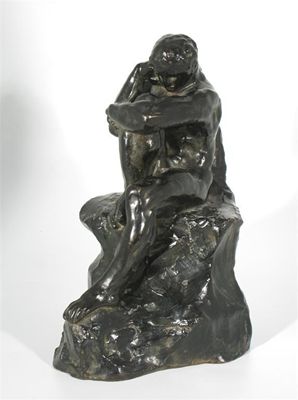 Appraisal: Manner of Francois Auguste Ren Rodin Seated bronze figure Bears