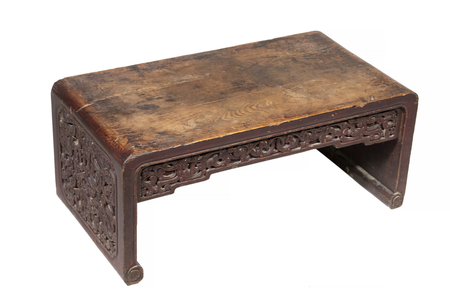 Appraisal: CHINESE MING DYNASTY LOW TABLE Huanghuali Elm Table rectangular with