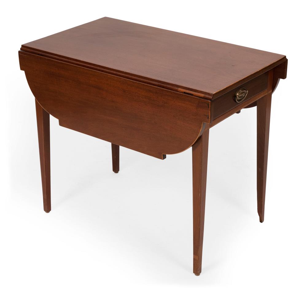 Appraisal: HEPPLEWHITE ONE-DRAWER PEMBROKE TABLE PROBABLY NEW YORK CIRCA HEIGHT WIDTH