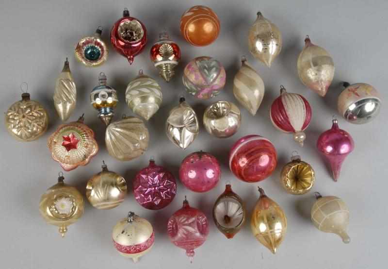 Appraisal: Lot of Glass Christmas Ornaments Condition Very Good - Excellent