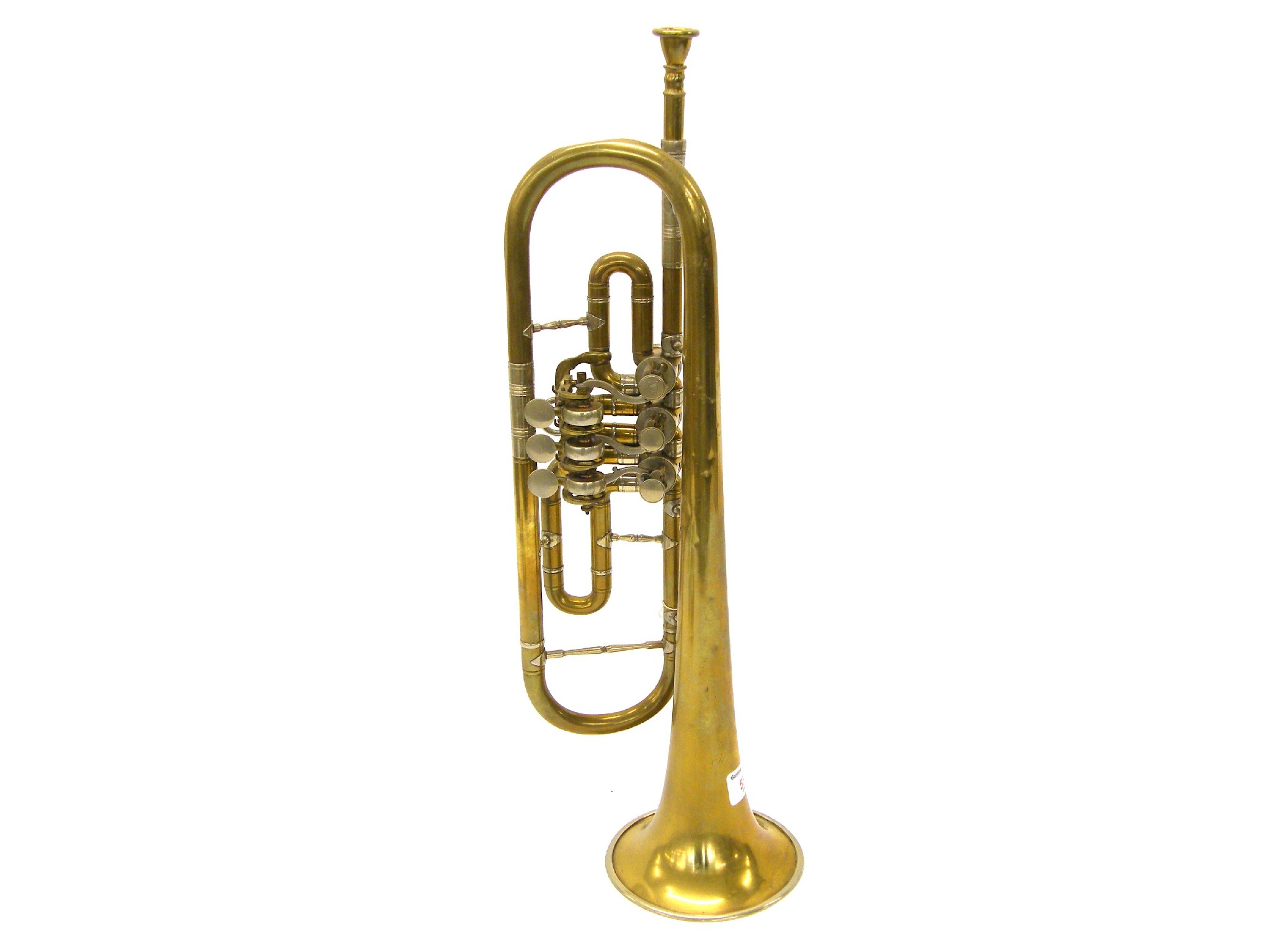 Appraisal: Brass trumpet inscribed V Schmidt Kjobenhaven to the bell