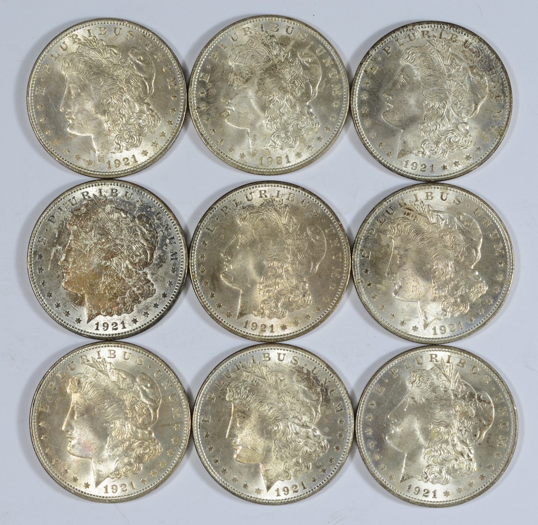 Appraisal: Morgan US silver dollars XF-AU