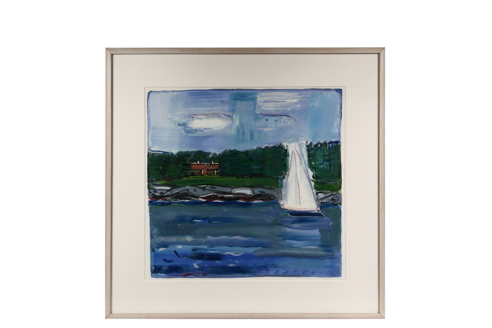 Appraisal: JANE DAHMEN Contemporary Damariscotta Maine - Teel Island oil on