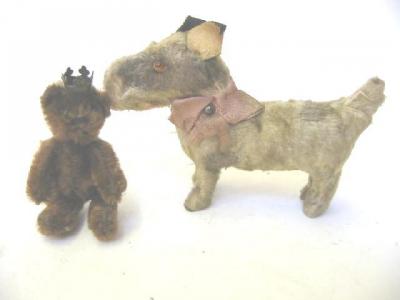 Appraisal: A Schuco miniature bear with swivel joints covered in brown