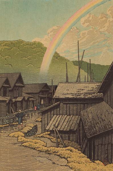 Appraisal: Various artistsFour modern prints The first by Kawase Hasui entitled