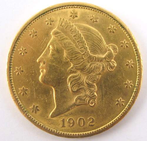 Appraisal: U S TWENTY DOLLAR GOLD COIN Liberty head type -S