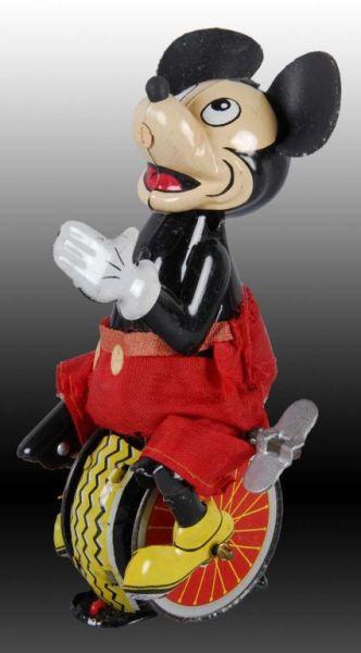 Appraisal: Walt Disney Linemar Mickey Mouse Unicyclist Toy Description Original box