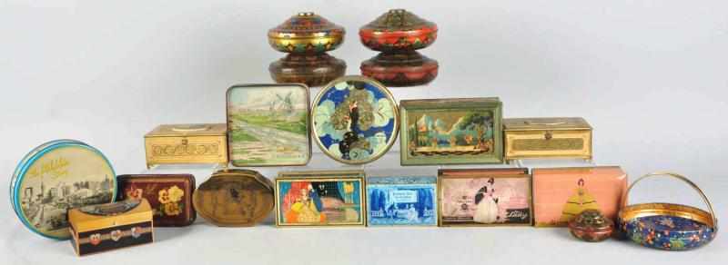 Appraisal: Large Lot of Early Biscuit Tins Description