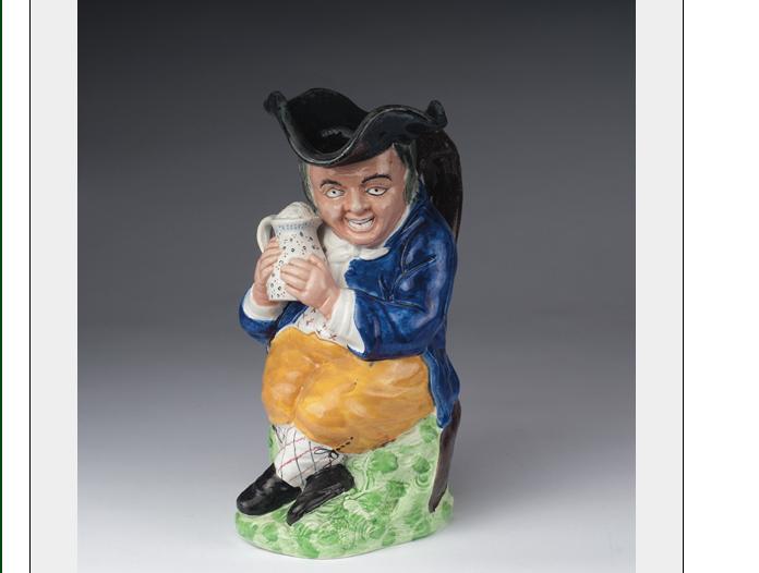 Appraisal: STAFFORDSHIRE PEARLWARE FIGURAL TOBY JUG OF THE 'NIGHT WATCHMAN '