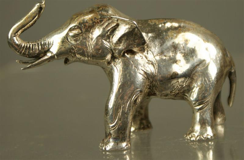 Appraisal: S Kirk Son sterling silver elephant figure long TO Estimate