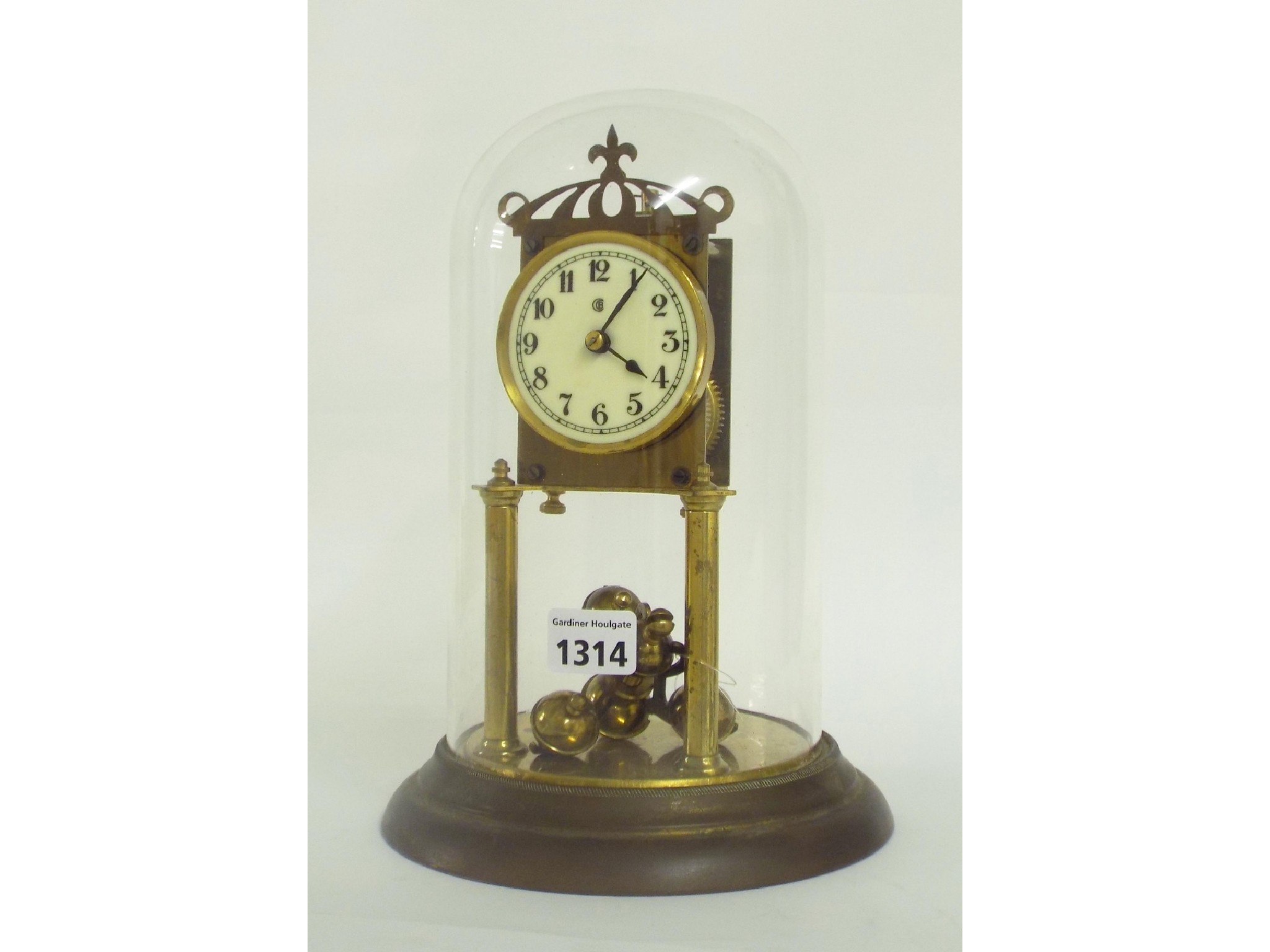 Appraisal: Gustav Becker torsion four hundred day mantel clock the dial