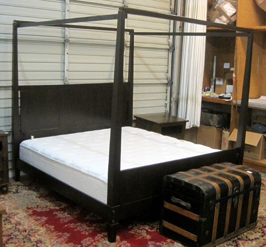 Appraisal: KING FOUR-POSTER BED WITH OPTIONAL MATTRESS Bed Mart new in