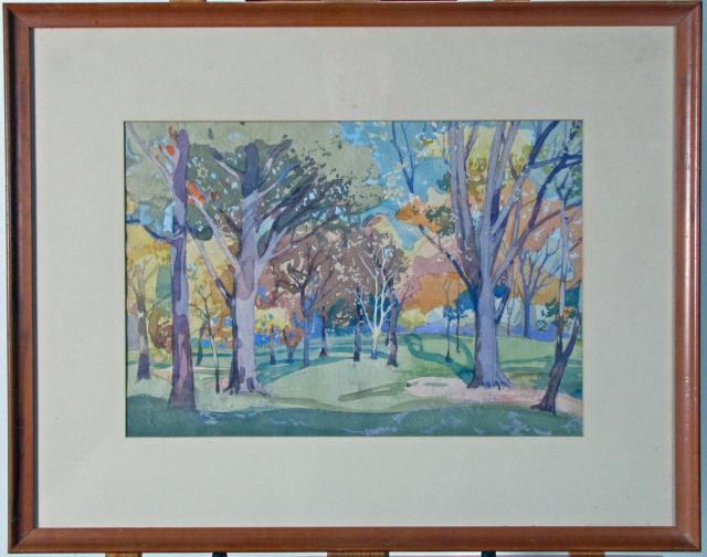 Appraisal: John Zwara IN - x Watercolor Unsigned Central State Hospital