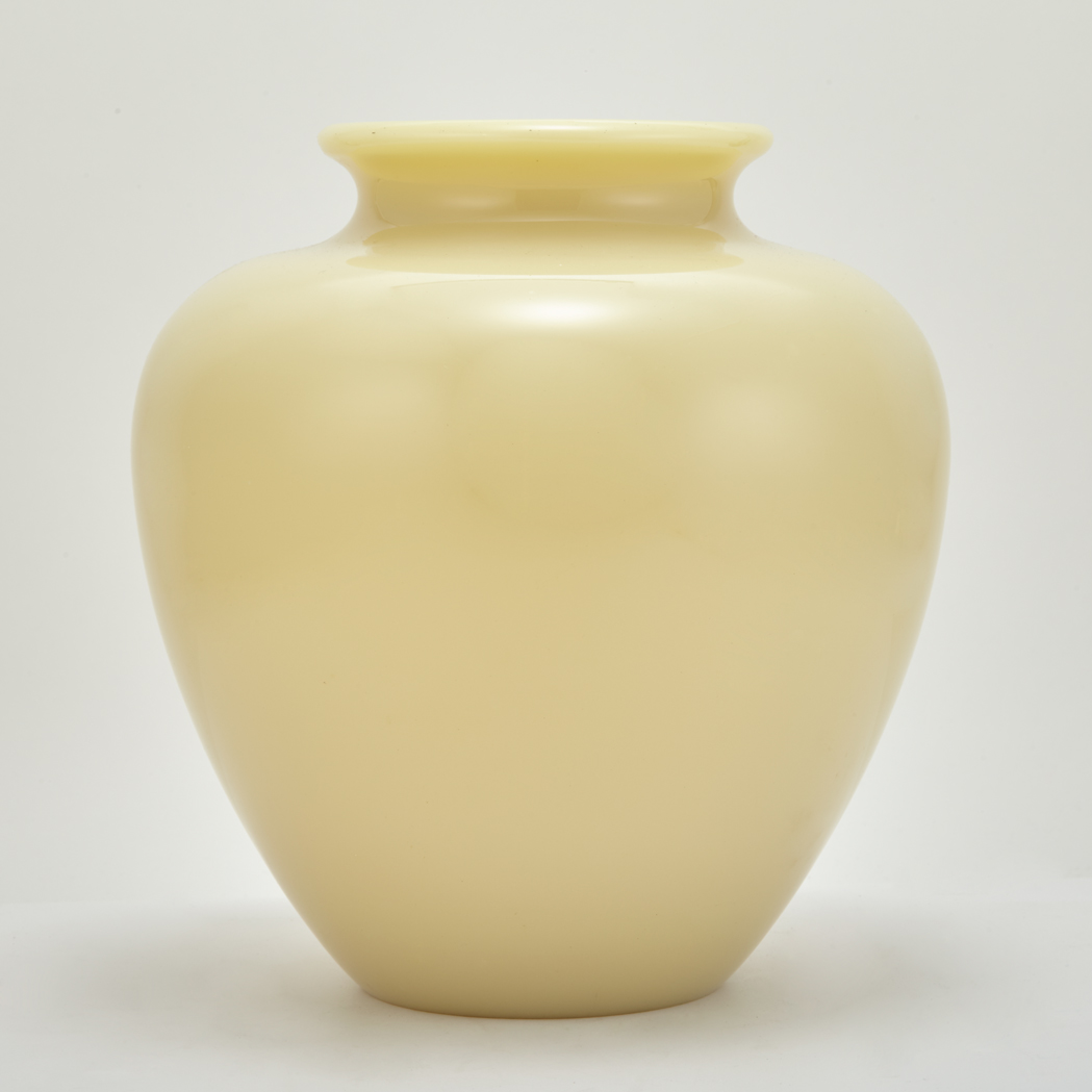 Appraisal: Carder Steuben Art Deco Ivory Colored Glass Vase s Of