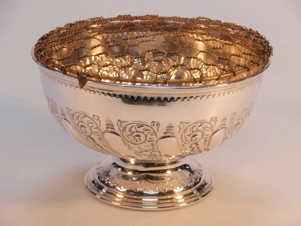 Appraisal: A late Victorian silver rose bowl by James Dixon Son