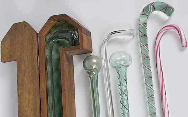 Appraisal: Glass Novelty Canes American th century a group of blown